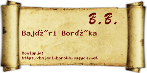 Bajári Boróka névjegykártya